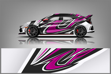Racing Stripe Car Wrap Vector Image