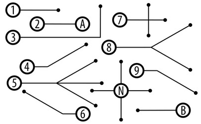 Schematic pointers extension lines to indicate vector