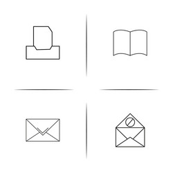 internet of things simple linear icon setsimple vector image