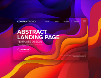 landing page template design vector