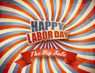 Retro Labor Day Sale Vector Image