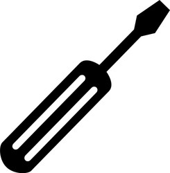 screwdriver icon in flat style for app ui vector image