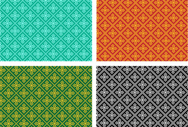 Seamless cross pattern in pixel design vector