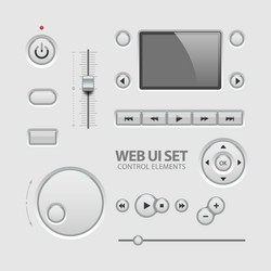 web ui elements design light gray vector image