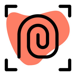 recognition systems scan finger to identify user vector image