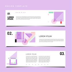 set abstract banner web design template retro vector image