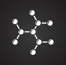 molecule icon on background for graphic and web vector image