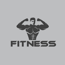 Muscular Fitness Model Vector Image