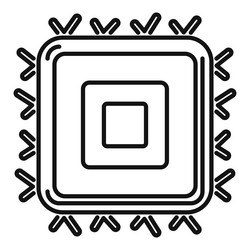 square cpu is connecting to motherboard using vector image