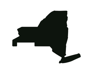 us state map new york silhouette symbol vector