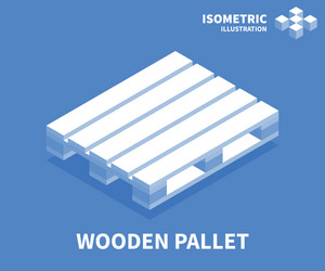 Pallet with boxes icon isometric template Vector Image