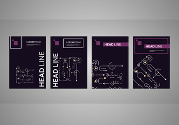 abstract art processor technical system modern vector image