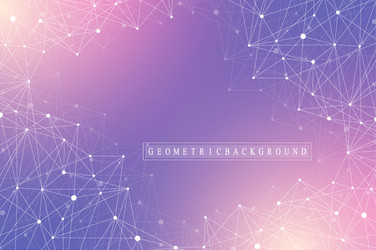 Geometric abstract background with connected line vector