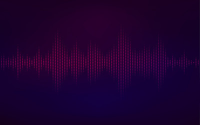 Sound wave abstract music pulse background audio Vector Image