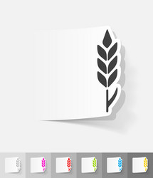 realistic design element ear of wheat vector image