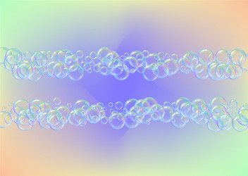soap foam on gradient background vector image