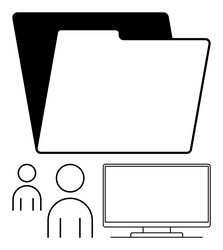 digital file management with user collaboration vector image