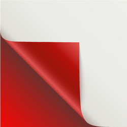 page curl with shadow on blank sheet of paper vector image