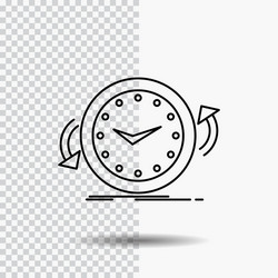 backup clock clockwise counter time line icon vector image