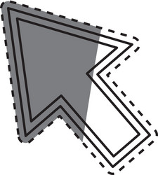 isolated click cursor vector image