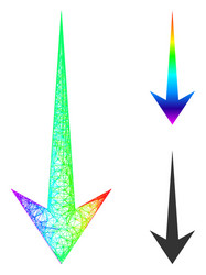 spectrum linear gradient arrow down icon vector image