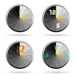 Clock set color vector