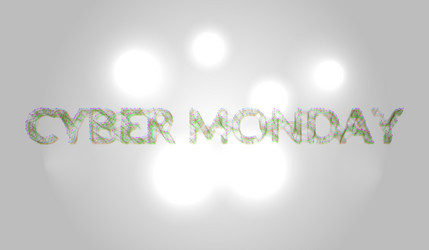 cyber monday in the plexus style lines connected vector image