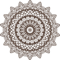 ethnic fractal mandala meditation looks like vector