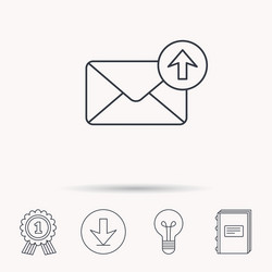mail outbox icon email message sign vector image