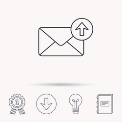 mail outbox icon email message sign vector