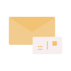 Postcard icon image vector