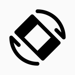 rotate phone icon for switch orientation button vector image