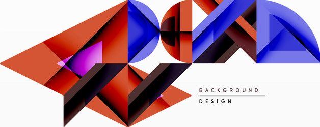 abstract geometric composition vivid colors sharp vector image