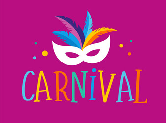 brazilian carnival banner with colorful mask Vector Image