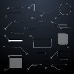 Futuristic UI Elements - Tech Interface vector image