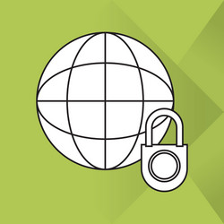 graphic design of security system vector image