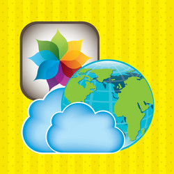 cloud computing design vector image