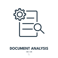 document analysis icon file report information vector image