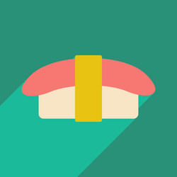 flat with shadow icon and mobile application vector image