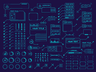 Hud elements futuristic technology element hi vector