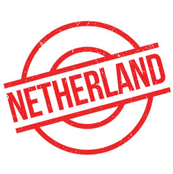 netherland rubber stamp vector