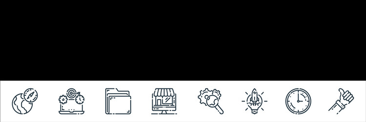 startup line icons linear set quality vector image