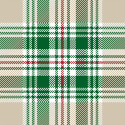 Green red beige tartan plaid pattern vector