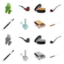 isolated object of refuse and stop logo set vector image