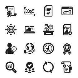 set technology icons such as 48 hours graph vector image