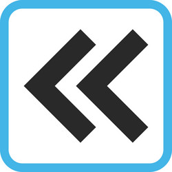 shift left icon in a frame vector image