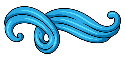 wave line curl color striped texture vector image