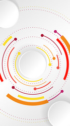 abstract background with color circle line vector image