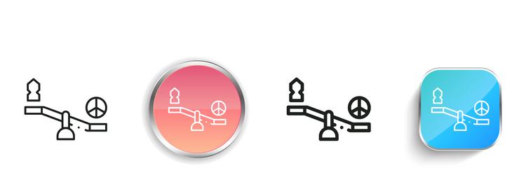 balance icon thin linear regular and button style vector image