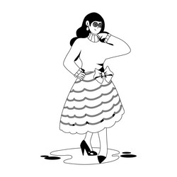 Model walk Royalty Free Vector Image - VectorStock